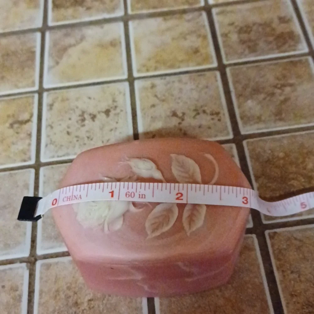 Pink Heart & Round Soap Stone Trinkets